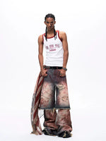 Printed Cotton Ribbed Tight-Fitting Vest 4