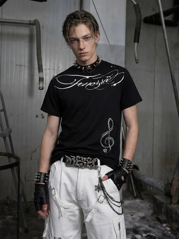Printed Cotton Short Sleeve T-Shirt 1