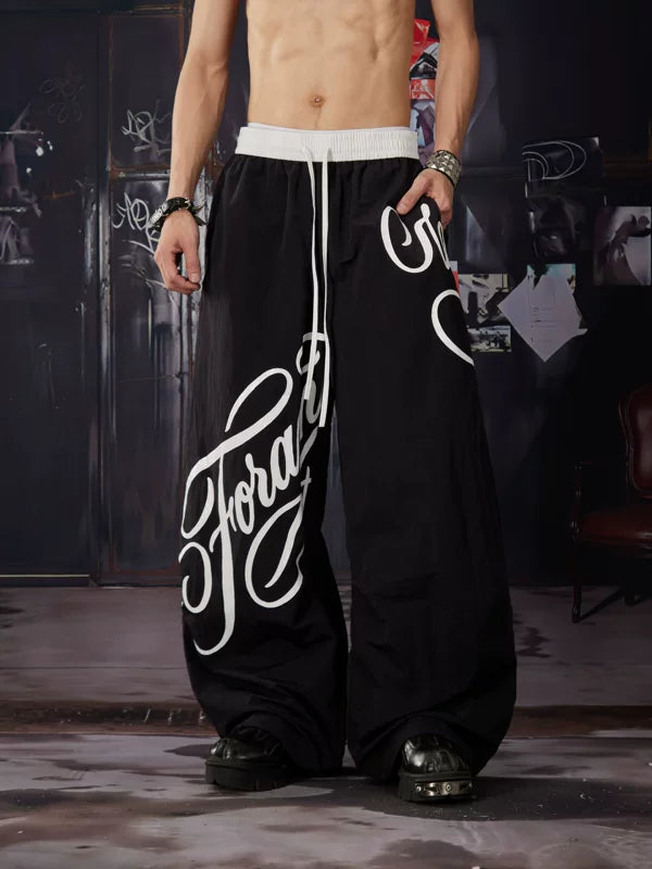 Printed Elastic Waistband Pants 2