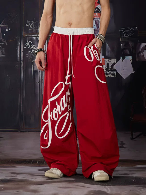 Printed Elastic Waistband Pants 4