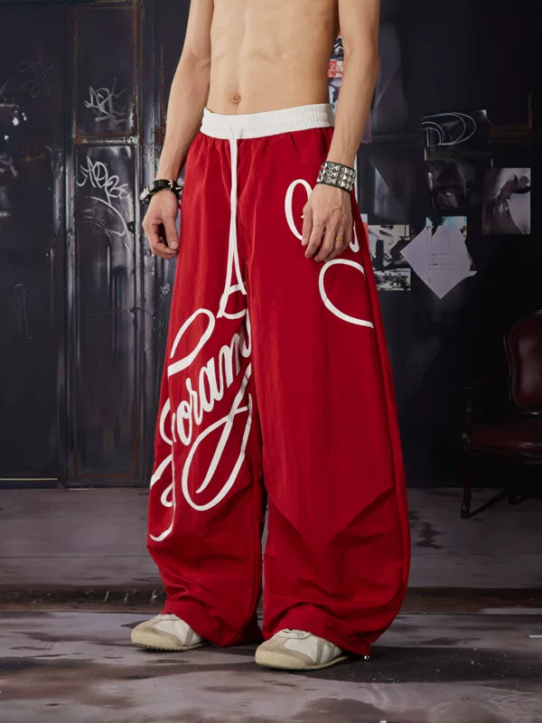 Printed Elastic Waistband Pants 5