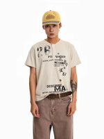 Printed Henley Short Sleeve T-Shirt 2