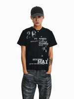 Printed Henley Short Sleeve T-Shirt 3
