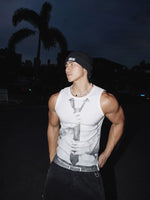 Printed Ribbed Muscle Tank Top 3