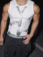 Printed Ribbed Muscle Tank Top 4
