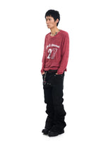 Printed Sheer Mesh Long-Sleeve T-Shirt 4