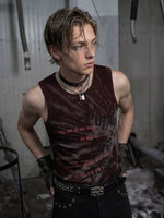 Printed Sleeveless Street Style Vest 3