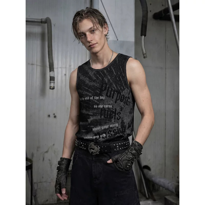 6096082489967,6096082489968,6096082489969, Printed Sleeveless Street Style Vest