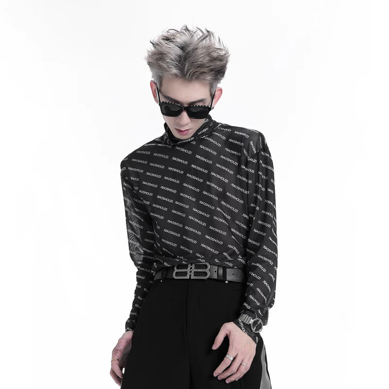 5172617691134,5172617691135,5172617691136,5172617691137, Printed Turtleneck Base Layer T-Shirt