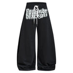 6097349673440,6097349673441,6097349673442,6097349673443, Printed Wide-Leg Ripped Sweatpants