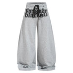 6097349673444,6097349673445,6097349673446,6097349673447, Printed Wide-Leg Ripped Sweatpants