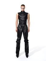 PU Leather Motorcycle Vest 4