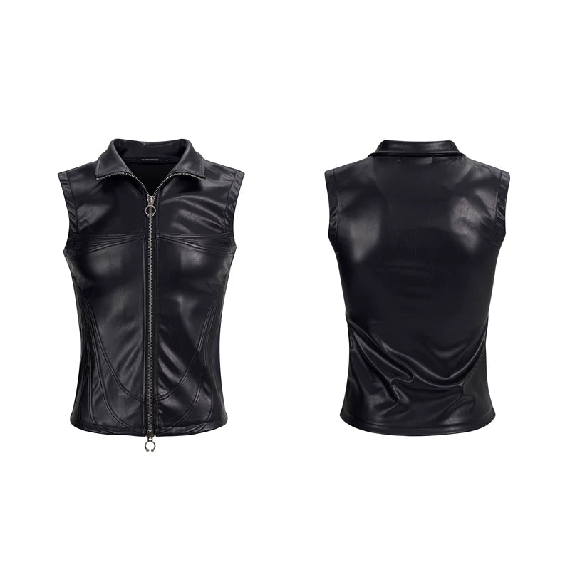 6082528287043,6053573898340,6053573898341,6053573898342, PU Leather Motorcycle Vest