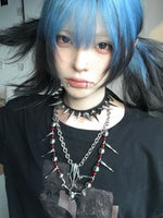 Punk Beaded Chain Necklace 3