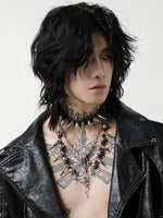 Punk Beaded Chain Necklace 4