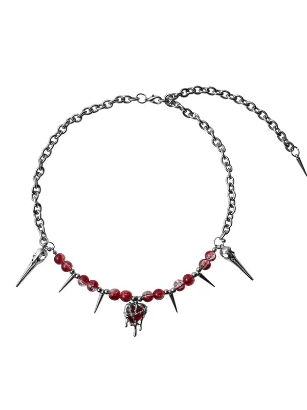 Punk Beaded Statement Necklace 5