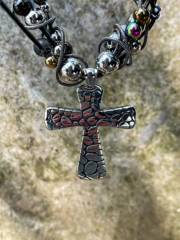 Punk Cross Choker Necklace 4