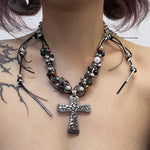 4974558528201, Punk Cross Choker Necklace