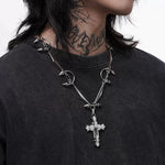 5754481961838, Punk Cross Pendant Necklace