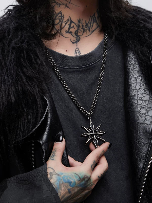 Punk Gothic Cross Pendant Necklace 1