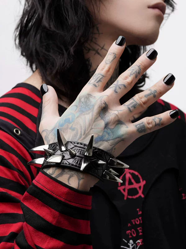 Punk Gothic Rivet Spike Bracelet 2