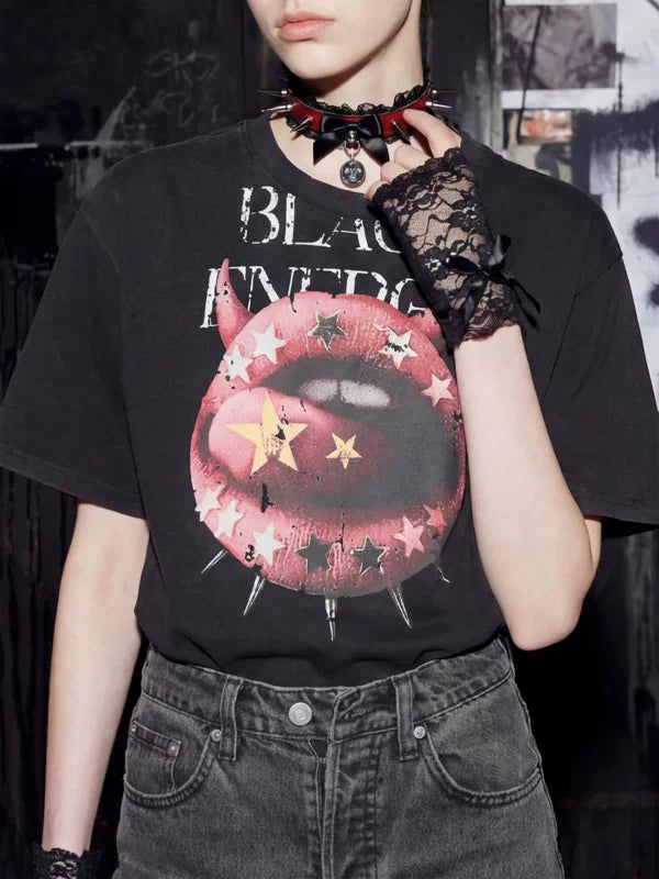 Punk Graphic Crew Neck T-Shirt 2