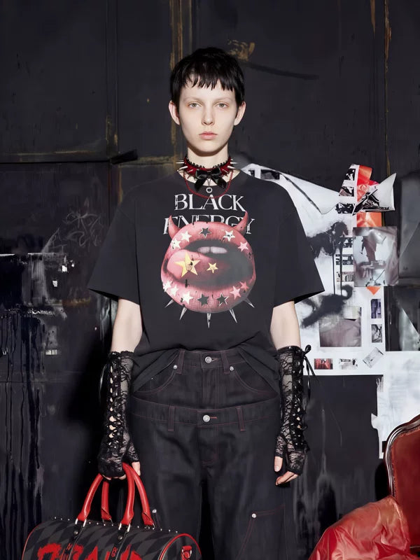 Punk Graphic Crew Neck T-Shirt 3