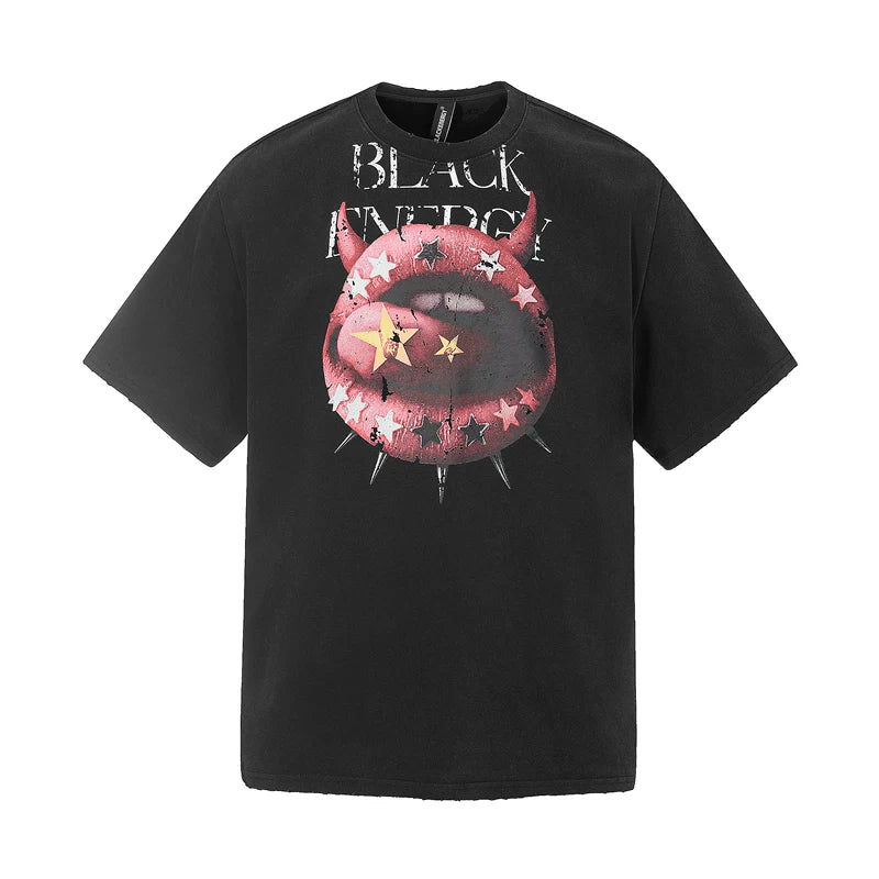 6074531056288,6230473174076,6230473174077,6230473174078, Punk Graphic Crew Neck T-Shirt