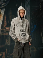 Punk Graphic Zip Up Hoodie Jacket 1