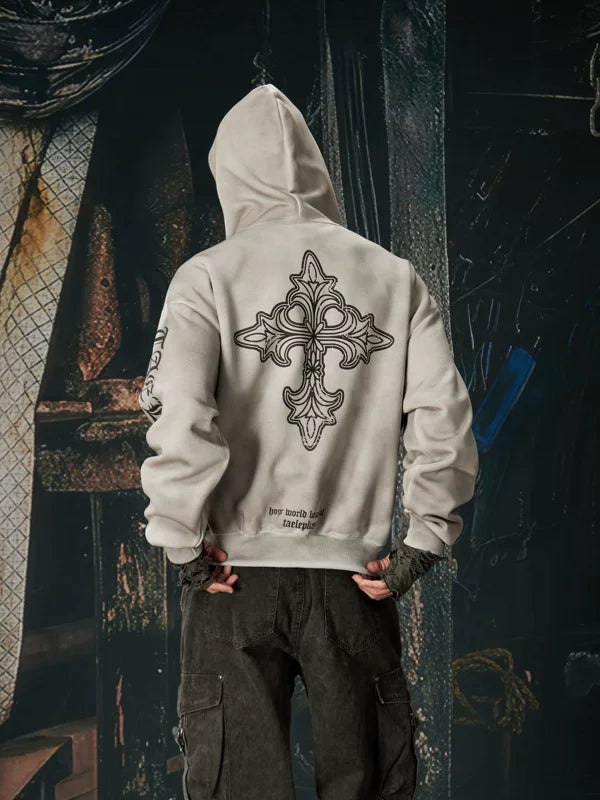 Punk Graphic Zip Up Hoodie Jacket 3