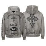 6025392188317,6025392188318,6025392188319,6025392188320, Punk Graphic Zip Up Hoodie Jacket