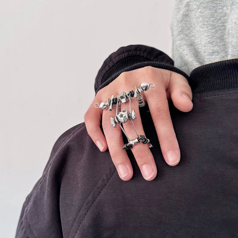 5758105753344, Punk Mechanical Adjustable Ring