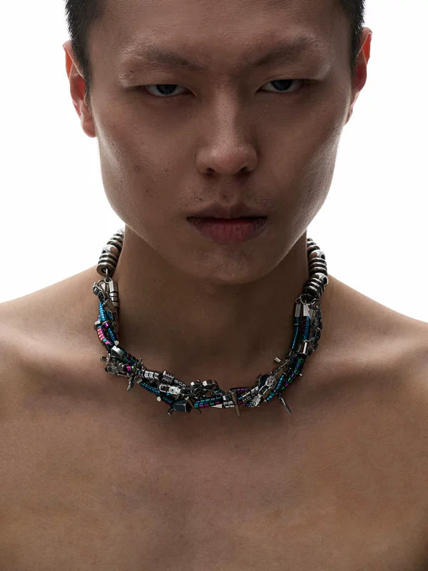 5451553704766, Punk Mechanical Choker Necklace