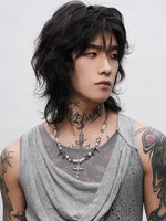 Punk Pearl Cross Necklace 3