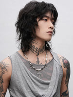 Punk Pearl Cross Necklace 4