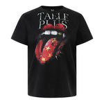 6230329266235,6230329266236,6230329266237,6230329266238, Punk Rock Graphic Lips Crew Neck T-Shirt