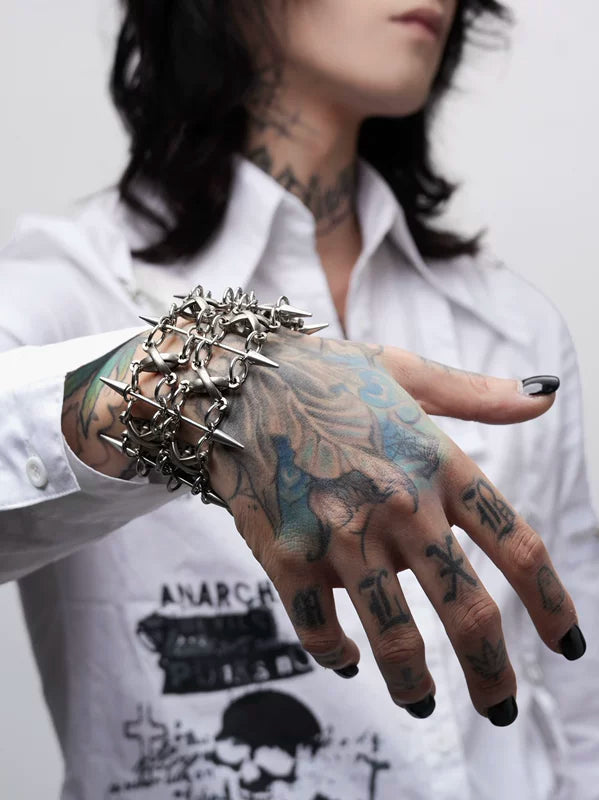 Punk Spiked Chain Bracelet 1