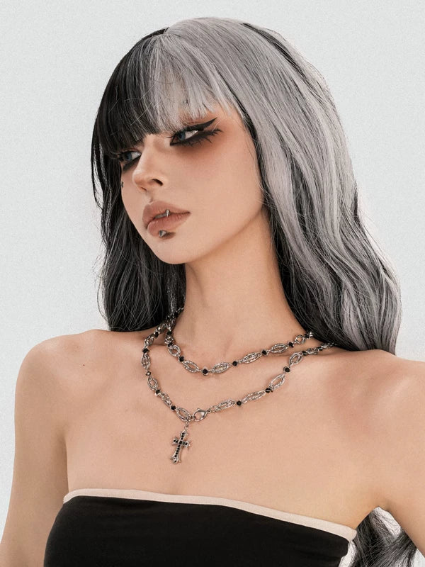 Punk Star Cross Pendant Necklace 2