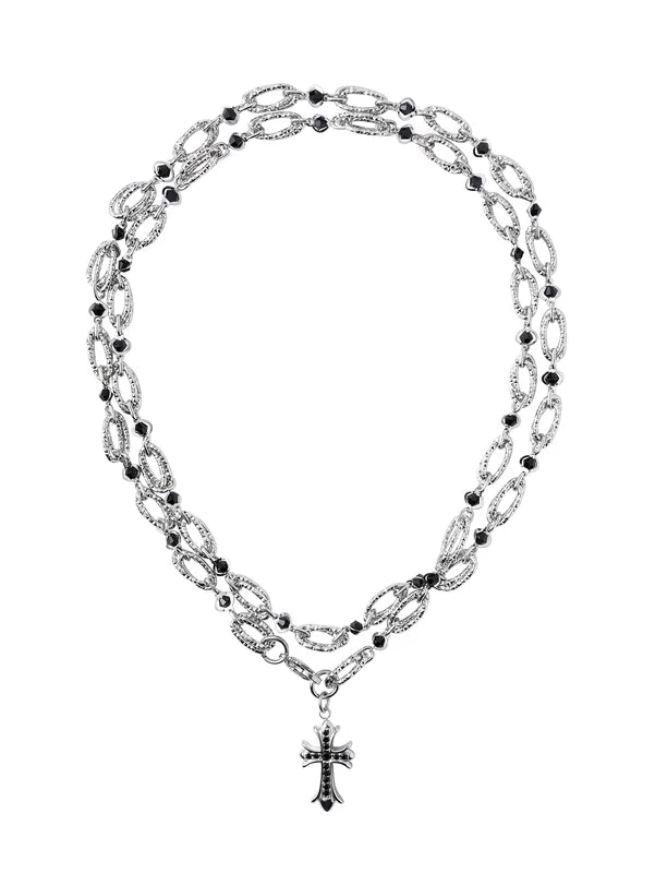 Punk Star Cross Pendant Necklace 5
