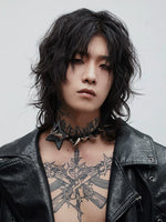Punk Star Leather Choker Necklace 3