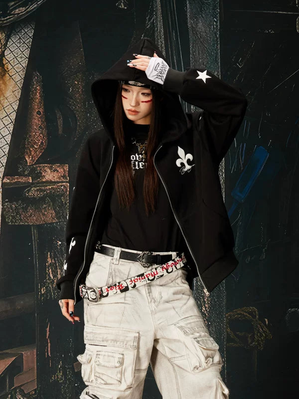 Punk Street Zip-Up Graphic Hoodie Jacket 2
