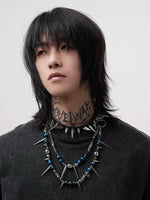 Punk Studded Beaded Necklace 4
