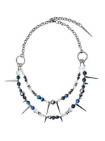 5883245955886, Punk Studded Beaded Necklace