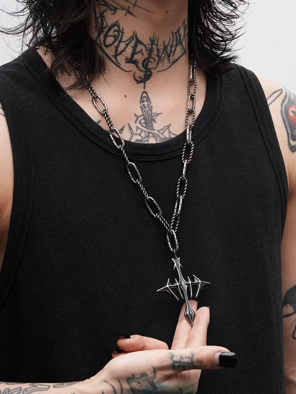 Punk Style Cross Chain Necklace 2