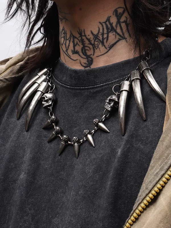 Punk Tribal Spike Necklace 3