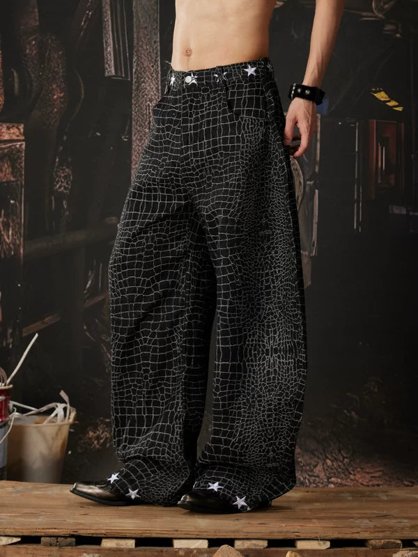 Python Pattern Wide Leg Blade Pants 2