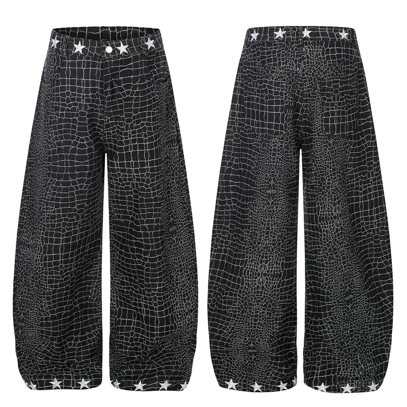 6058512793013,6058512793014,6058512793015,6058512793016, Python Pattern Wide Leg Blade Pants