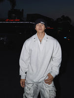 Quarter-Zip Sweatshirt With Metal Ring Detail 1