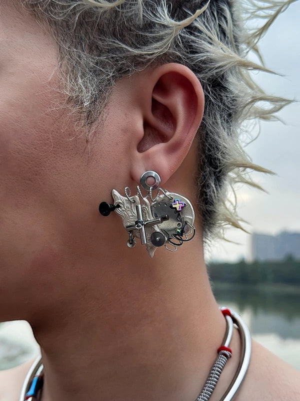 Que Series Industrial Statement Earrings 2