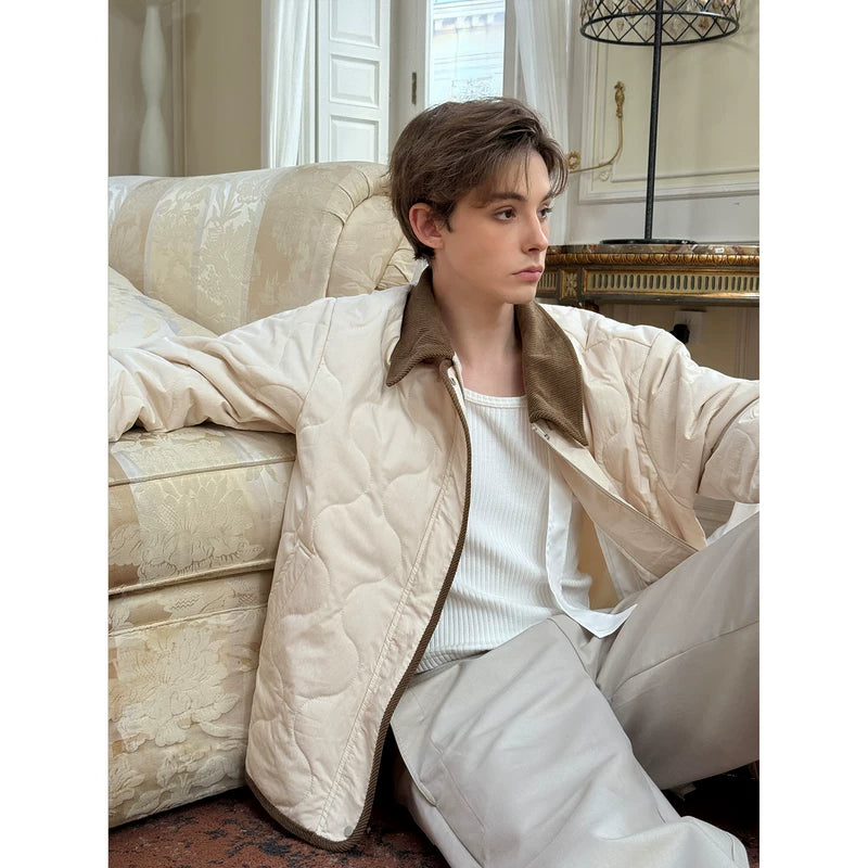 Quilted Cotton Jacket with Contrast Collar 3